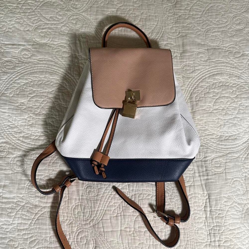 Aldo Navy/White/Tan Mini Backpack